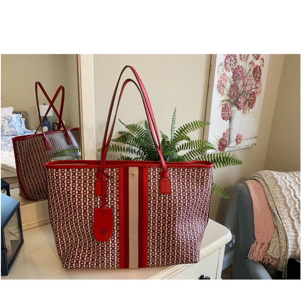 Tory Burch Gemini Link Large Tote - Red
